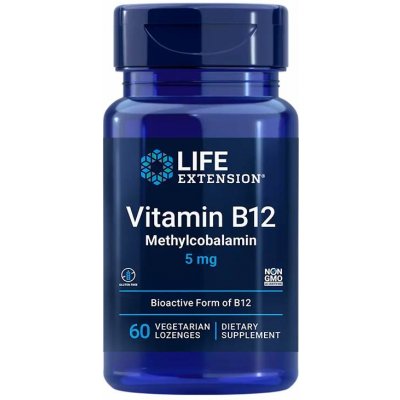 Life Extension Vitamin B12 methylkobalamin 5 mg 60 kapslí – Hledejceny.cz