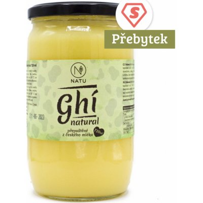 Natu přepuštěné Máslo Ghí Natural 720 ml – Zboží Dáma