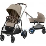 CYBEX e-Gazelle S + Gazelle S Cot 2025 Almond Beige Taupe Frame – Zboží Mobilmania