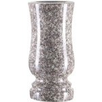 Granitová náhrobní váza na hřbitov tulipán světle šedá 28 cm kulatý – Zboží Dáma