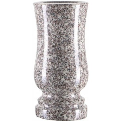 Granitová náhrobní váza na hřbitov tulipán světle šedá 28 cm kulatý – Zboží Dáma