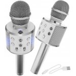 Izoxis 22188 Karaoke bluetooth mikrofon stříbrná – Zboží Mobilmania