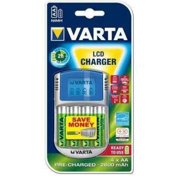 Varta LCD Charger + 4x AA 2600 mAh R2U & 12V & USB 57070201451