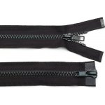 Kostěný zip dělitelný No 5, 2 jezdce / dvoucestný, délka 65 cm - černý – Hledejceny.cz