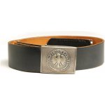 Pásek Bundeswehr služební kožený se stříbrnou přezkou černý – Zboží Mobilmania