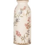 Clayre & Eef Béžová antik keramická váza s lučními květy Monnia - Ø 8*20 cm - Clayre & Eef – Hledejceny.cz