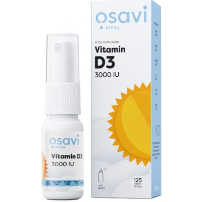 Osavi Vitamín D3 3000 IU, ústní sprej, 12,5 ml
