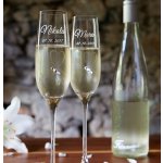 Swarovski Diamante sklenice na šampaňské Romance s kamínky 2 x 200 ml – Zboží Dáma