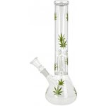 Super Heroes Skleněný bong s perkolací Beaker Green Leaves 31cm – Zboží Mobilmania