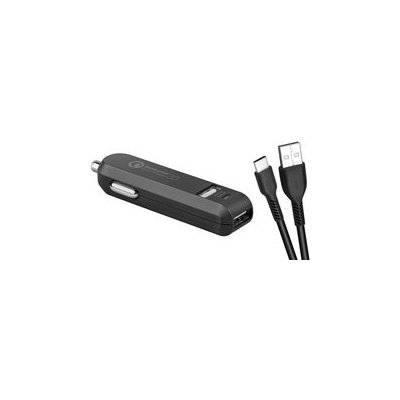 AVACOM CarMAX 2 nabíječka do auta 2x Qualcomm Quick Charge 2.0, černá barva (USB-C kabel) – Zbozi.Blesk.cz