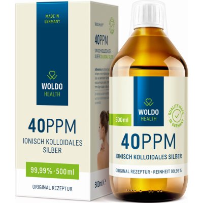 WoldoHealth Koloidní stříbro 40 ppm 0,5 l – Zboží Dáma
