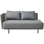 Cane-line Ukončovací díl pravostranný Moments, 167x89x80 cm, rám kov, výplet lanko Soft Rope grey, sedáky venkovní látka AirTouch grey – Hledejceny.cz