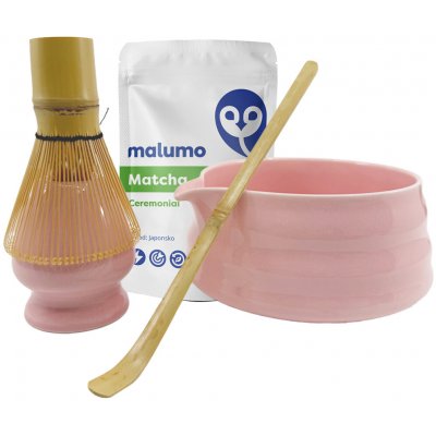 Malumo Matcha set růžový Varianta setu: Matcha set s Ceremonial Matchou 30 g – Sleviste.cz