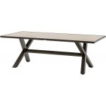 DEOKORK Hliníkový stůl BERGAMO 220x113 cm šedo-hnědá – Hledejceny.cz