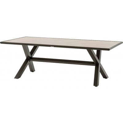 DEOKORK Hliníkový stůl BERGAMO 220x113 cm šedo-hnědá – Hledejceny.cz