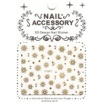 Samolepky na nehty 3D Sněhové vločky zlaté TY097 – Zboží Dáma