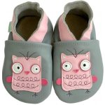 Hopi Hop Barefoot kožené capáčky sovinka Šedá – Sleviste.cz