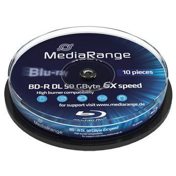 MediaRange BD-R 50GB 6x, printable, spindle, 10ks (MR509)