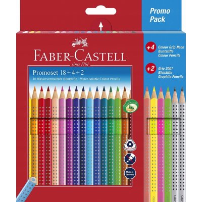 Faber-Castell Grip 2001 18 barev + 4 barvy + 2 grafitové tužky – Zboží Dáma