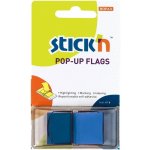 Záložka samolepicí Z Stick'n Hopax, 45x25 mm, plastová, modrá, 50 ks – Hledejceny.cz