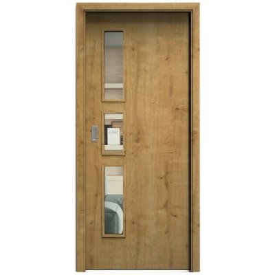 Sapeli Elegant Komfort M33 posuvné dub sukatý 80 x 210 cm Čiré sklo – Hledejceny.cz