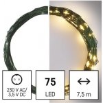 Emos D3AW04 LED nano řetěz zelený teplá bílá 7,5m – Sleviste.cz