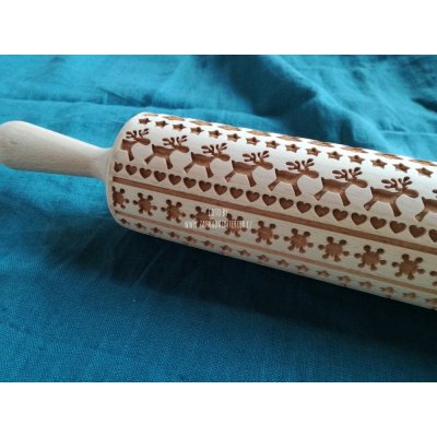 ArtWoodenCorner Dřevěný váleček se vzorem 41 cm Sobíci – Hledejceny.cz