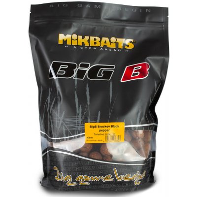 MIKBAITS Legends trvanlivé boilies 1kg 20mm BigB Broskev Black pepper – Hledejceny.cz
