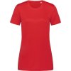 Dámské sportovní tričko Stedman Tričko Sports-T Women Interlock Active-Dry sportovní krátký rukáv dámské COT-058100j5801 Červená crimson