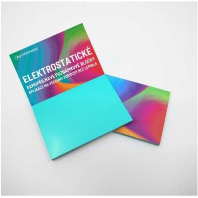 Symbionotes Elektrostatické poznámkové bločky 70x100 mm tyrkysové – Zboží Živě