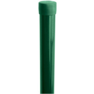 Sloupek kulatý IDEAL Zn + PVC 1500/48/1,5mm, zelená čepička, zelený – Zbozi.Blesk.cz