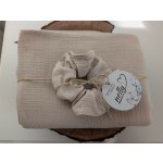 Nelly mušelínová šála s gumičkou Cappuccino – Zboží Dáma