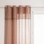 Atmosphera Bavlněný závěs s kroužky ANJALI, 140 x 240 cm, růžový růžová – Zboží Mobilmania