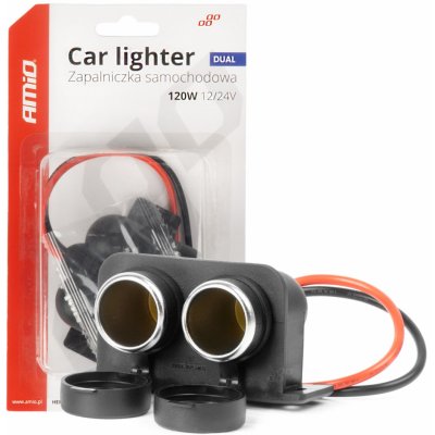 Dvojitá hermetická zásuvka do zapalovače 12/24V AMiO-04130, , , | Zboží Auto