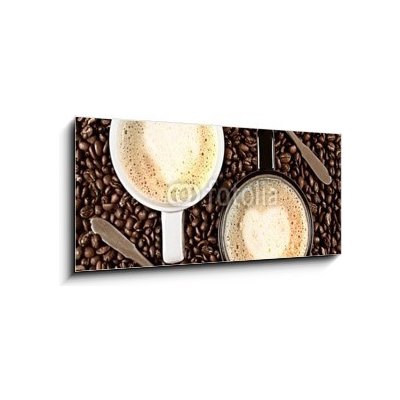 Obraz 1D panorama - 120 x 50 cm - Caffe Latte for two Caffe Latte pro dva – Hledejceny.cz