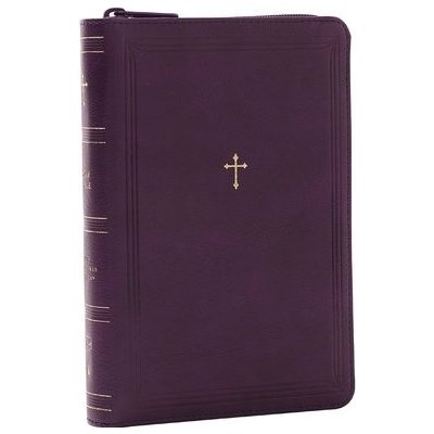 NKJV Compact Paragraph-Style Bible w/ 43,000 Cross References, Purple Leathersoft with zipper, Red Letter, Comfort Print: Holy Bible, New King James V – Zboží Mobilmania