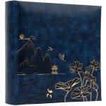Univerzální fotoalbum na 200 foto, 10x15, zasunovací, KD-46200 Lotus modré PL – Zboží Živě