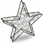 Nexos Vánoční kovová hvězda s 3D efektem černá 25 LED diod – Hledejceny.cz