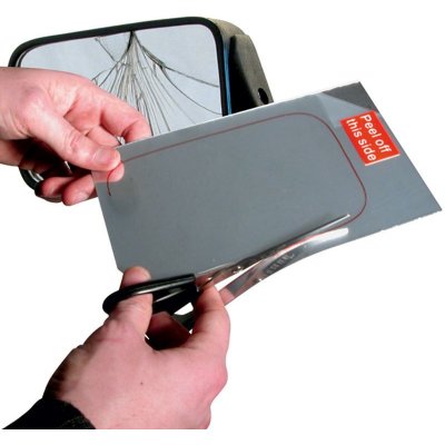 Fólie zrcadlová samolepící vnější na rychlou opravu zrcátka 17.5x25cm – Sleviste.cz