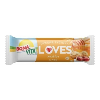Bonavita Ovesná Tyčinka Loves arašídy a med 40g – Hledejceny.cz