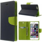 Pouzdro Mercury Apple iPhone 6 Plus / 6S Plus Fancy Diary NAVY/LIME – Zbozi.Blesk.cz