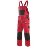 Canis CXS LUXY ROBIN monterkové kalhoty s laclem červeno-černé – Zboží Mobilmania