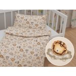 Biante Dětské bavlněné povlečení Sandra SA-534 Africká zvířátka na obláčcích na šedobéžovém 90 x 140 cm 40 x 60 cm – Zboží Mobilmania