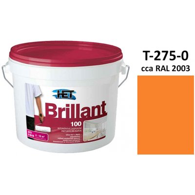 Het BRILLANT 100 3 kg interiérová barva odstín T-275-0 cca RAL 2003 oranžový pastelový