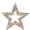 Vánoční dekorace Eurolamp hvězda zlatá s glitry 45 cm