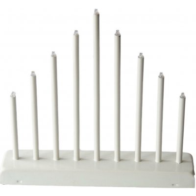 svícen vánoční 9 svíček LED,teplá BÍ,kov.,26x31x5,5cm,2xtuž.AA ba – Hledejceny.cz