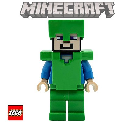 LEGO® Minecraft 21243 Figurka Steve Světle zelené brnění – Zbozi.Blesk.cz