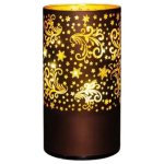 NIPEKO Dekor. válec LED 12cm čokol.bat.timer – Hledejceny.cz