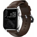 Nomad Traditional Band kožený řemínek se stříbrnými detaily pro Apple Watch Ultra 49mm 8/7 45mm/6/SE/5/4 hnědá NM1A4RST00 – Hledejceny.cz