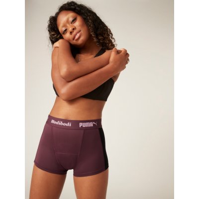 Puma & Modibodi Menstruační kalhotky Active Boyshort Moderate-Heavy Grape – Sleviste.cz